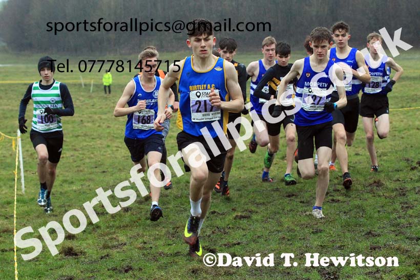 Mens under-17s 2022 North Eastern Harrier League, Thornley Farm, Peterlee, County Durham. Photo: David T. Hewitson/Sports for All Pics